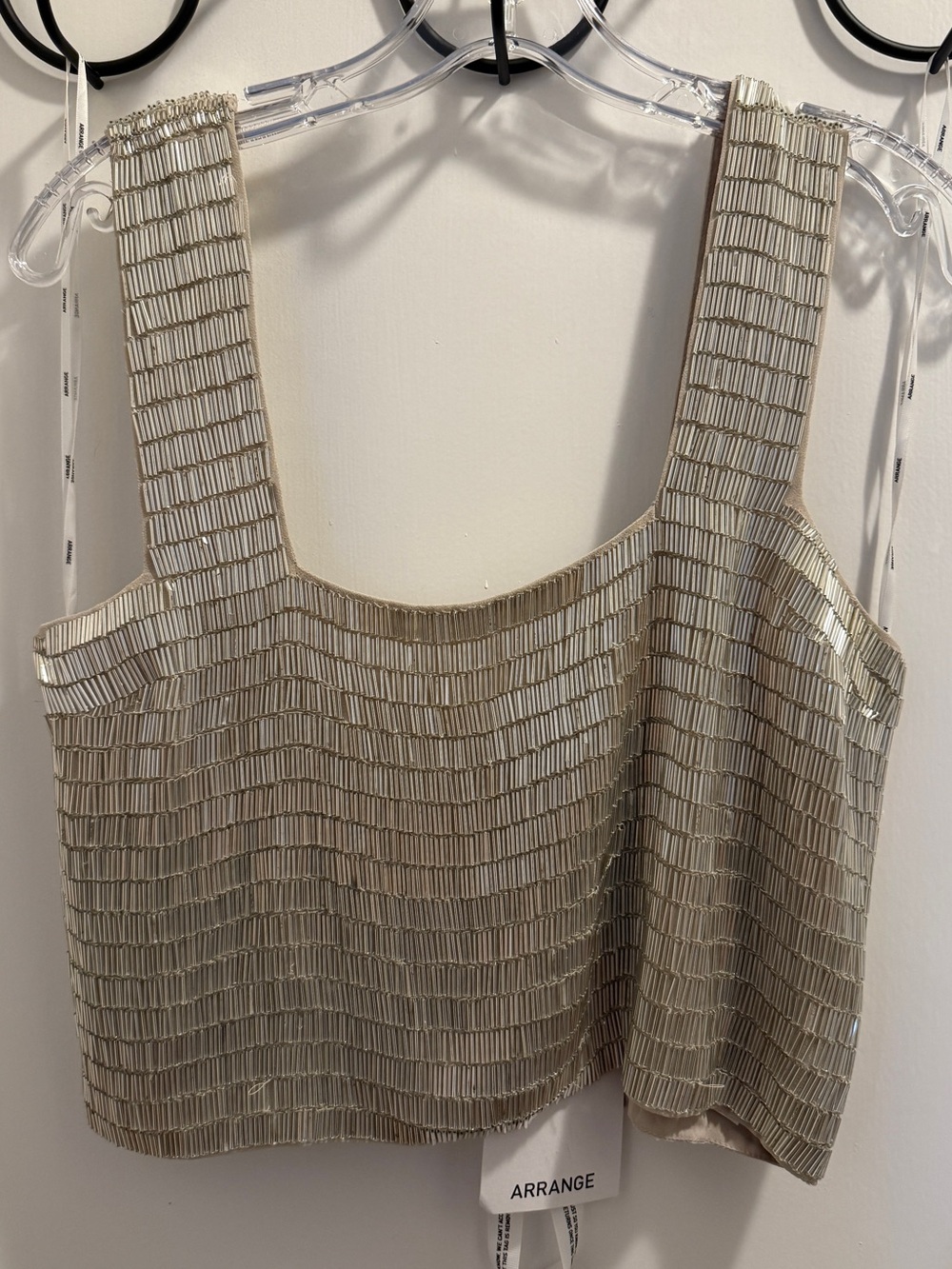 beaded boxy crop top